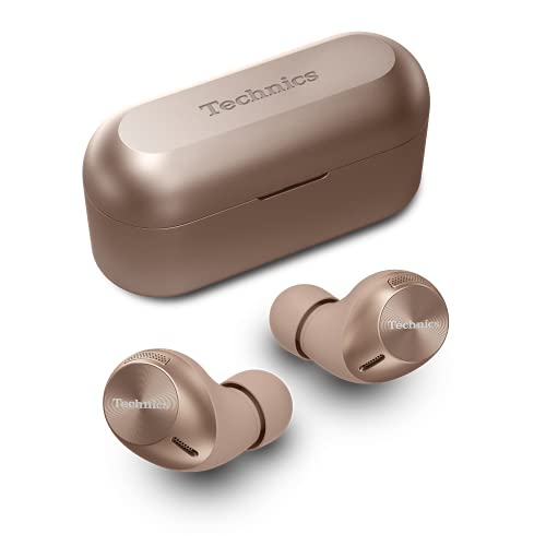 Technics EAH-AZ40E-N Wireless Multipoint Bluetooth Headphones, Comfortable In-Ear Headphones, Customizable Fit, Up to 7.5 Hours Playtime, Rose Gold